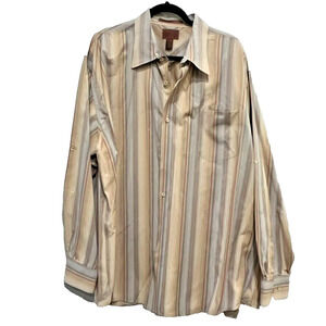 Born Handcrafted Striped Long Sleeve Shirt - XXL Organic Cotton Classic Preppy